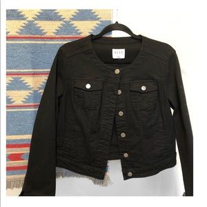 Elle Jackets & Coats - LIKE NEW | Elle Scoop Neck Black Denim Jacket Elle Jackets & Coats - LIKE NEW | Elle Scoop Neck Black Denim Jacket